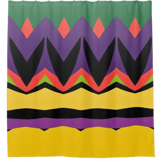 Kleur Abstract patroon vet Douchegordijn (Voorkant)