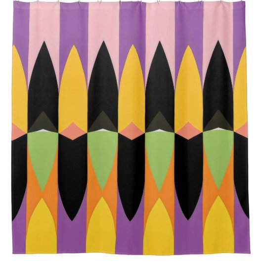 Kleur Abstract patroon vet Douchegordijn (Voorkant)