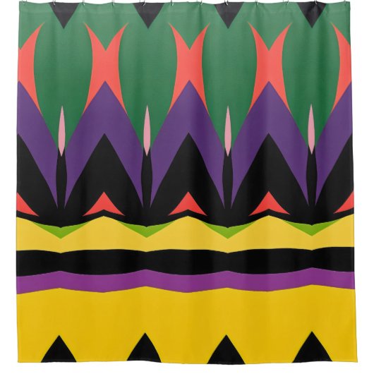 Kleur Abstract patroon vet Douchegordijn (Voorkant)