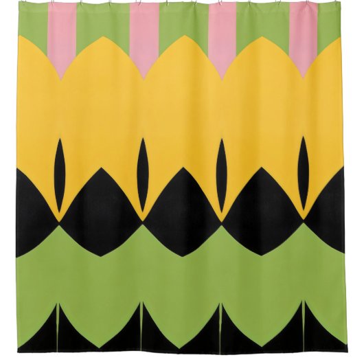 Kleur Abstract patroon vet Douchegordijn (Voorkant)