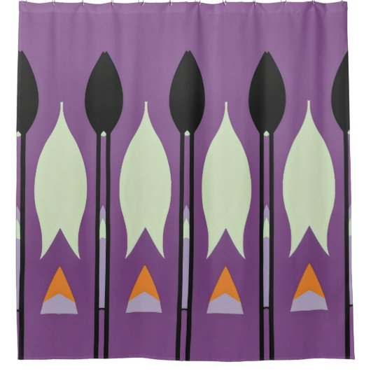 Kleur Abstract patroon vet Douchegordijn (Voorkant)