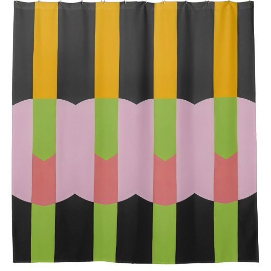 Kleur Abstract patroon vet Douchegordijn (Voorkant)