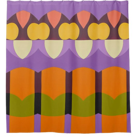 Kleur Abstract patroon vet Douchegordijn (Voorkant)