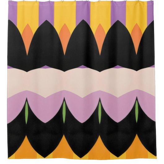 Kleur Abstract patroon vet Douchegordijn (Voorkant)