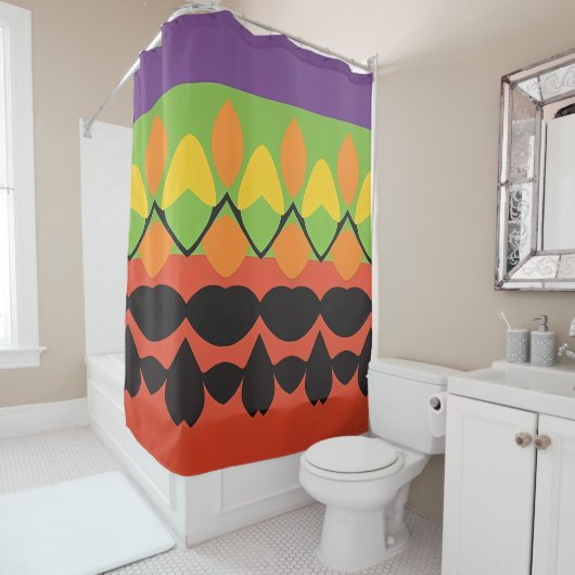 Kleur Abstract patroon vet Douchegordijn (In situ)