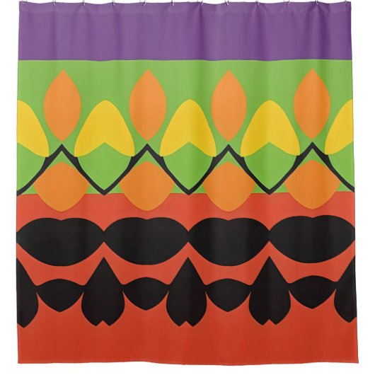 Kleur Abstract patroon vet Douchegordijn (Voorkant)