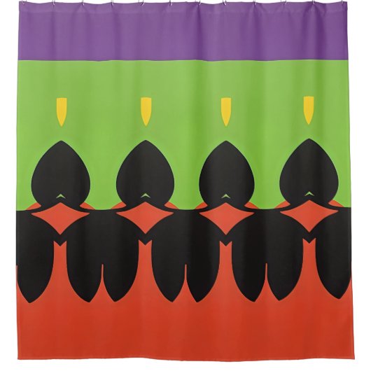 Kleur Abstract patroon vet Douchegordijn (Voorkant)