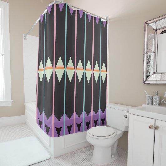 Kleur Abstract patroon vet Douchegordijn (In situ)