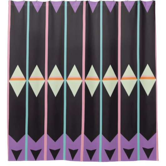 Kleur Abstract patroon vet Douchegordijn (Voorkant)