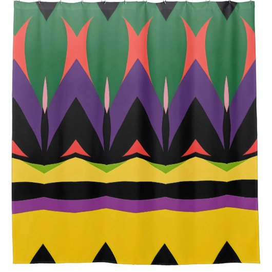 Kleur Abstract patroon vette Douchegordijn (Voorkant)