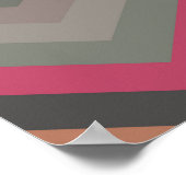 Kleur Abstract Retro Striped Achtergrond, Mode Z Poster (Hoek)