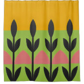 Kleur Abstracte bloemetjes vet Douchegordijn (Voorkant)