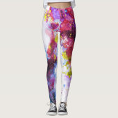 Kleur Abstracte schilderij Leggings (Voorkant)