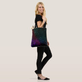 Kleur abstracte wazig lichtachtergrond tote bag (Op model)