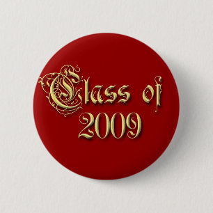 Kleur Achtergrond Klas van Afstuderen  Ronde Button 5,7 Cm
