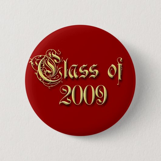 Kleur Achtergrond Klas van Afstuderen  Ronde Button 5,7 Cm (Voorkant)