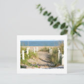 Kleur afbeelding van strandduin Ft. Pierce, FL Briefkaart (Staand voorkant)