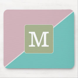 Kleur afstellen Initiaal Blauw roze Groen Muismat