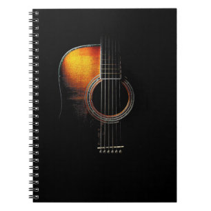Kleur Akoestische Gitaar Ontwerp Gitarist's Notiti Notitieboek