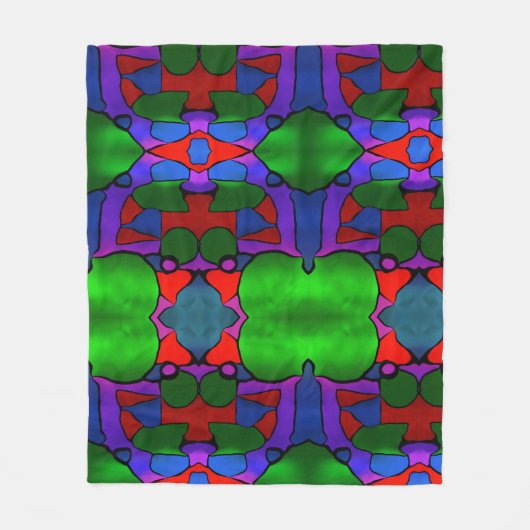 Kleur al fleece deken (Voorkant)