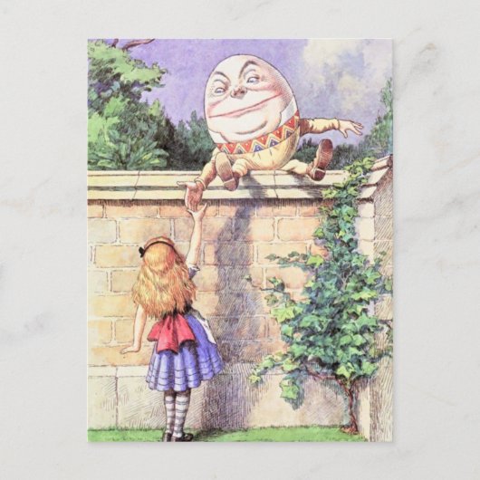 Kleur Alice & Humpty Briefkaart (Voorkant)