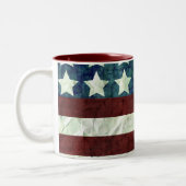 kleur Amerikaanse achtergrond Tweekleurige Koffiemok (Links)