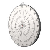 kleur antiek wit dartbord (Voorkant Rechts)