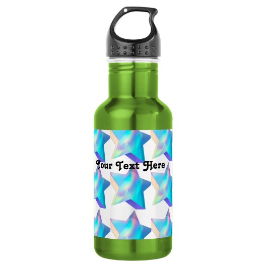 Kleur Appel Tekst Ster Afbeelding Drinkware Waterf Waterfles (Voorkant)