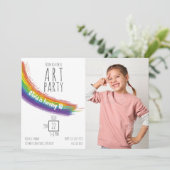 Kleur Art Party Verjaardag Kaart (Staand voorkant)