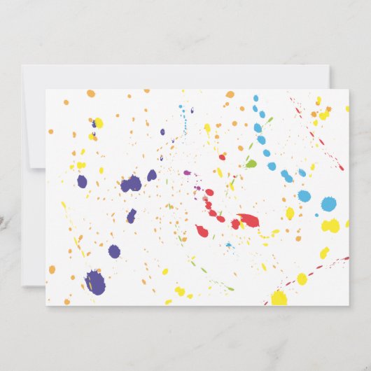 Kleur Art Party Verjaardag Kaart (Achterkant)