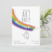 Kleur Art Party Verjaardag Kaart (Staand voorkant)