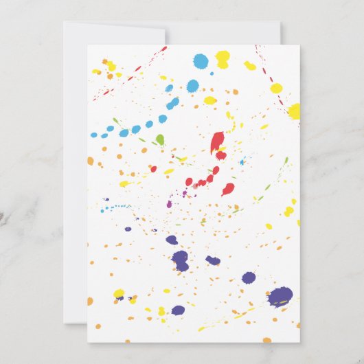 Kleur Art Party Verjaardag Kaart (Achterkant)