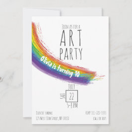Kleur Art Party Verjaardag Kaart