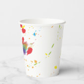 Kleur Art Party Verjaardag Papieren Bekers (Achterkant)