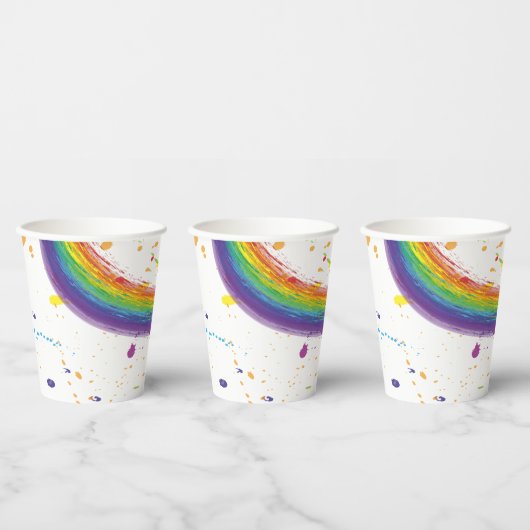 Kleur Art Party Verjaardag Papieren Bekers (Multi)