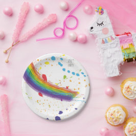 Kleur Art Party Verjaardag Papieren Bordje