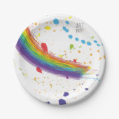 Kleur Art Party Verjaardag Papieren Bordje (Voorkant)