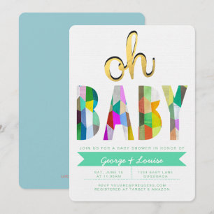 Kleur Baby shower uitnodiging