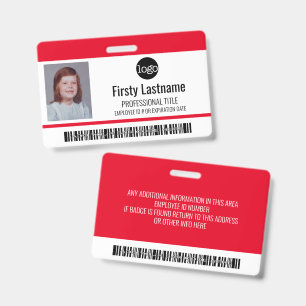 Kleur Bar ID Werknemersfoto, code, logo, naam Badge