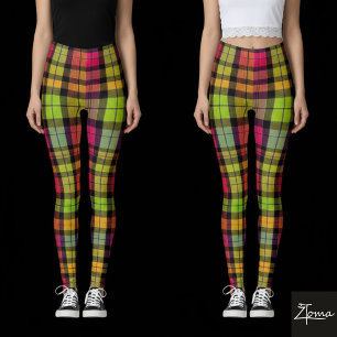 Kleur Barst Geruite Leggings