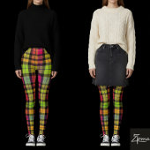 Kleur Barst Geruite Leggings