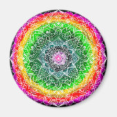 Kleur barst Rainbow Prism Mandala Magneet (Voorkant)