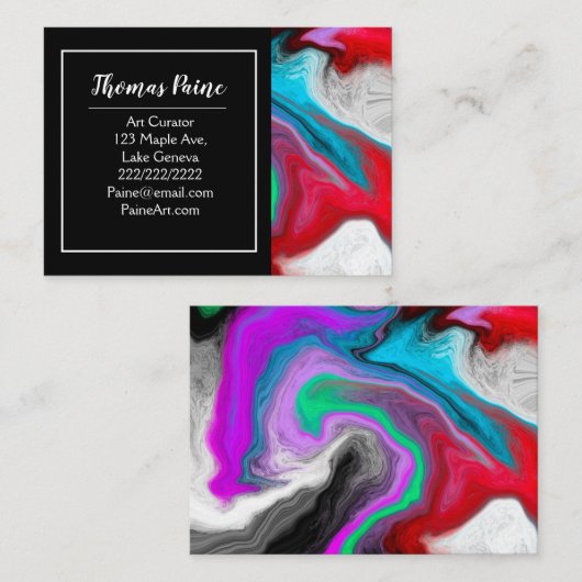 Kleur barst wervelkolom visitekaartje (Voorkant / Achterkant)