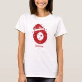 Kleur Bewerkbaar Kerst Monogram Aangepaste Naam T-shirt (Voorkant)