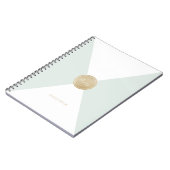 Kleur bewerkbaar monogram modern huwelijksgastenbo notitieboek (Linkerzijde)