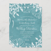 Kleur bewerkbare achtergrond bruiloft uitnodiging (Voorkant / Achterkant)