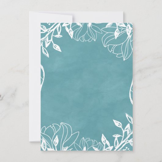 Kleur bewerkbare achtergrond bruiloft uitnodiging (Achterkant)