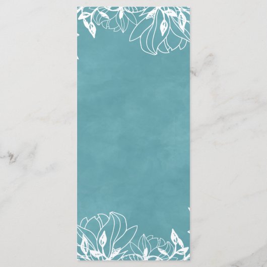 Kleur Bewerkbare Achtergrond Waterverf Bruiloft Me Menu (Achterkant)