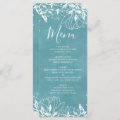 Kleur Bewerkbare Achtergrond Waterverf Bruiloft Me Menu (Voorkant / Achterkant)