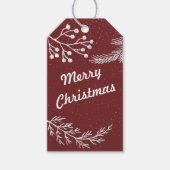 Kleur Bewerkbare Chalk Branch Gift Labels | Verpak Cadeaulabel (Voorkant)